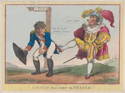 Un passeport espagnol pour la France !!, 12 septembre 1808 - Thomas Rowlandson