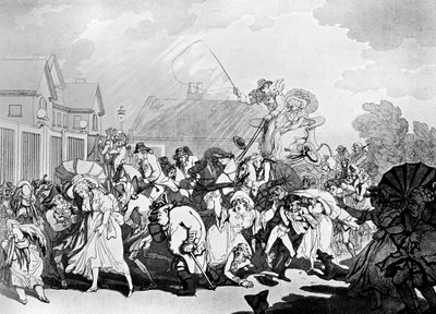 Une rafale soudaine à Hyde Park, vers 1791 - Thomas Rowlandson