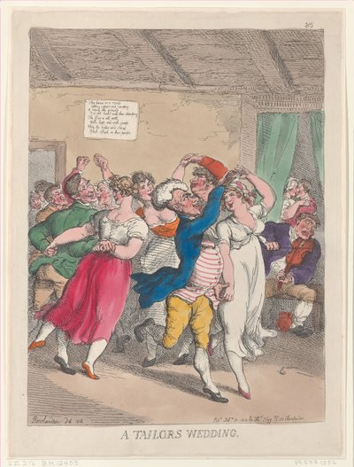 Un mariage de tailleurs - Thomas Rowlandson