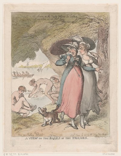 Vue sur les rives de la Tamise, 18 juin 1807 - Thomas Rowlandson