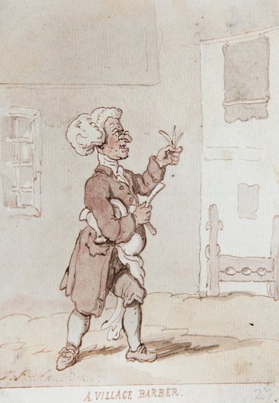 Un barbier de village - Thomas Rowlandson