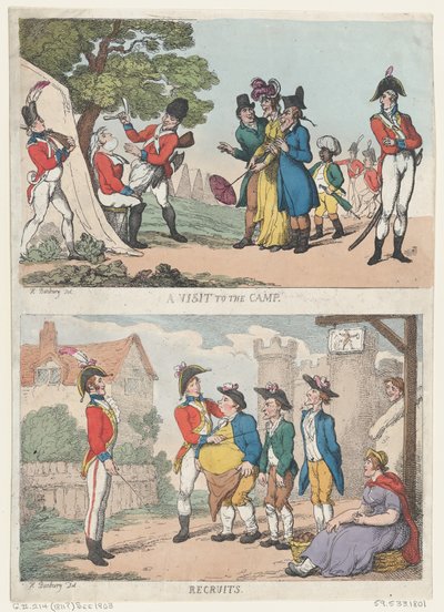 Visite au camp et recrues, 1811 - Thomas Rowlandson