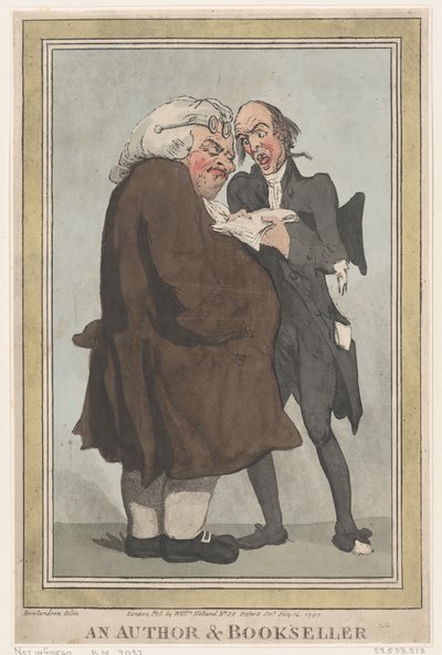 Un auteur et un libraire, 14 juillet 1797 - Thomas Rowlandson