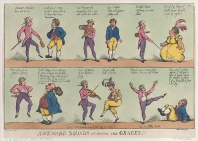 Escouades maladroites étudiant les Grâces !!, 29 août 1809 - Thomas Rowlandson
