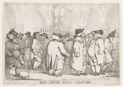 Mauvaises nouvelles sur le Change, 28 décembre 1794 - Thomas Rowlandson