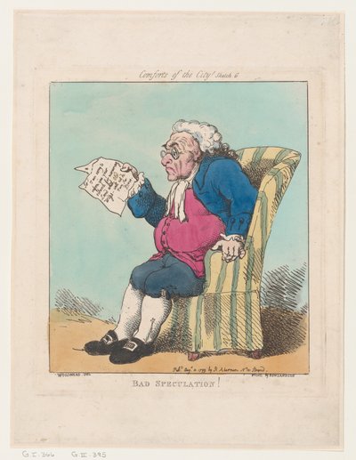 Mauvaise spéculation, 10 août 1799 - Thomas Rowlandson
