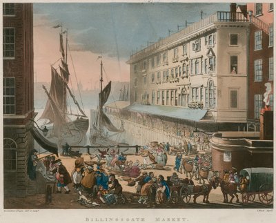 Marché de Billingsgate - Thomas Rowlandson