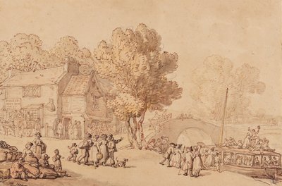 Embarquement sur un bac, vers 1810 - Thomas Rowlandson