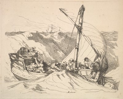 Bateau dans une tempête en mer, 1784-88 - Thomas Rowlandson