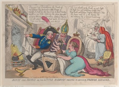 Boney le Second ou le petit babouin créé pour dévorer les singes français, 9 avril 1811 - Thomas Rowlandson