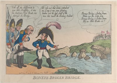 Le pont brisé de Boney, 12 juin 1809 - Thomas Rowlandson