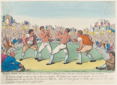 Match de boxe pour 200 guinées, entre Dutch Sam et Medley, 31 mai 1810 - Thomas Rowlandson