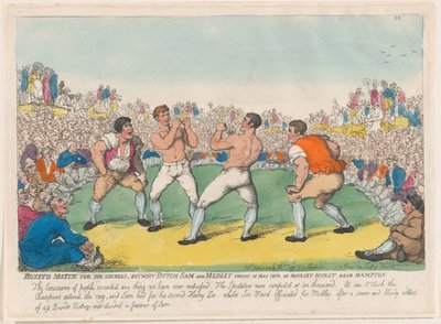 Match de boxe pour 200 guinées entre Dutch Sam et Medley, 31 mai 1810 - Thomas Rowlandson