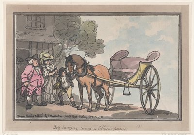 Garçon apportant une voiture de citoyen, 1er août 1787 - Thomas Rowlandson