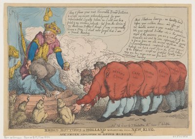 Les larges derrières en Hollande adorant leur nouveau roi, 23 juillet 1806 - Thomas Rowlandson
