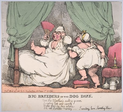 Éleveurs de punaises pendant les jours caniculaires, 4 avril 1812 - Thomas Rowlandson