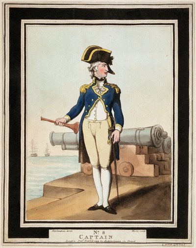 Capitaine de la Royal Navy au 18e siècle - Thomas Rowlandson