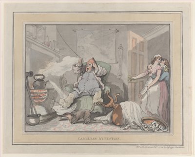 Attention négligente, 1er février 1789 - Thomas Rowlandson