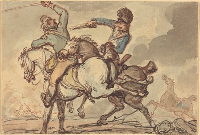 Escarmouche de cavalerie - Thomas Rowlandson