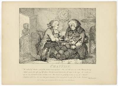 Bavardage, extrait du Tour des Hébrides de Boswell - Thomas Rowlandson