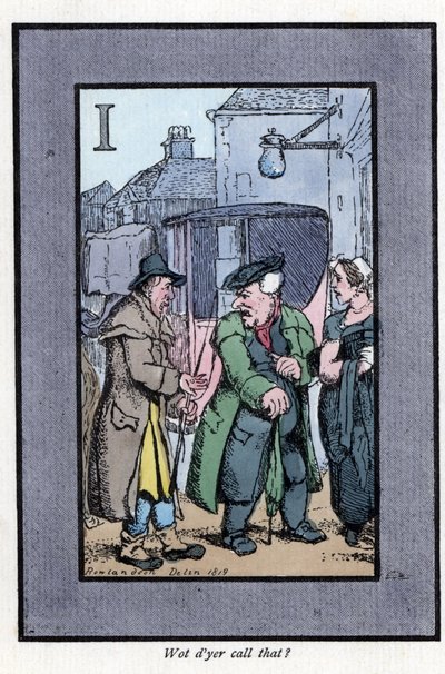 Hackney se plaignant aux passagers des petits pourboires - Thomas Rowlandson