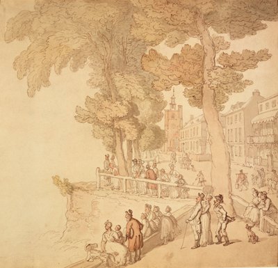 Cheyne Walk, Londres, fin 18e-début 19e siècle - Thomas Rowlandson