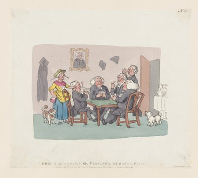 Académiciens de Noël jouant au whist - Thomas Rowlandson