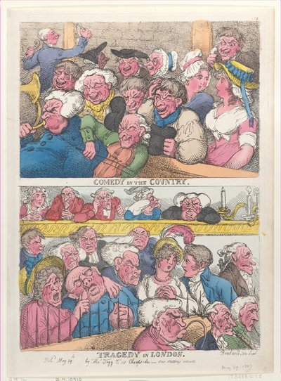 Comédie à la Campagne, Tragédie à Londres, 29 mai 1807 - Thomas Rowlandson