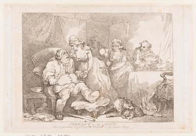 Le confort en cas de goutte - Thomas Rowlandson