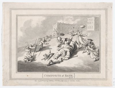 Les conforts de Bath, Planche 12, 6 janvier 1798 - Thomas Rowlandson