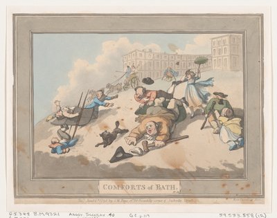 Les conforts de Bath, Planche 12, 6 janvier 1798 - Thomas Rowlandson