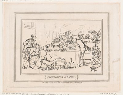 Les conforts de Bath, planche 9 - Thomas Rowlandson