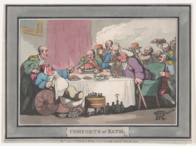 Les Conforts de Bath, Planche 9, 6 janvier 1798 - Thomas Rowlandson