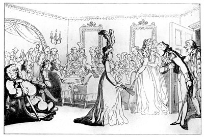 Les Conforts de Bath : Les Jeux, ou Assemblée avec des Joueurs de Cartes, 1798 - Thomas Rowlandson