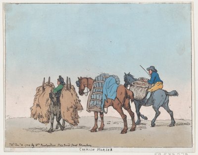 Chevaux cornouaillais, 29 décembre 1788 - Thomas Rowlandson