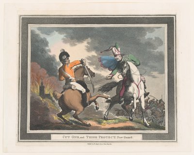 Coupe et protection de la cuisse, nouvelle garde - Thomas Rowlandson