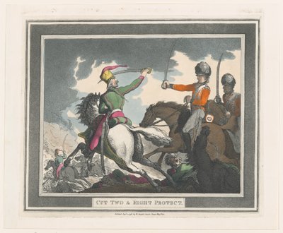 Couper deux et protéger à droite, 1er septembre 1798 - Thomas Rowlandson