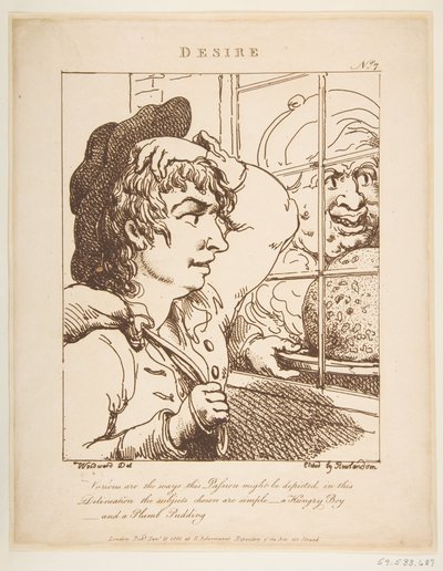 Désiré Le Brun travesti, ou Caricatures des passions, 20 janvier 1800 - Thomas Rowlandson