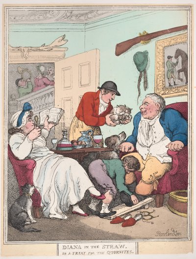 Diane dans la paille, ou Un régal pour les Quornites, 1er janvier 1804 - Thomas Rowlandson