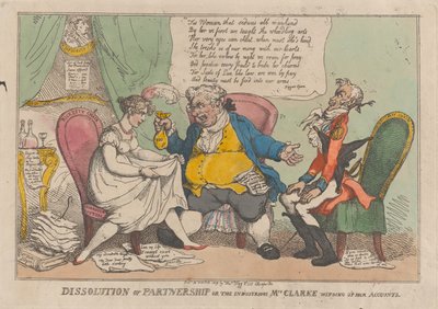 Dissolution de partenariat, ou la travailleuse Mme Clarke réglant ses comptes... - Thomas Rowlandson