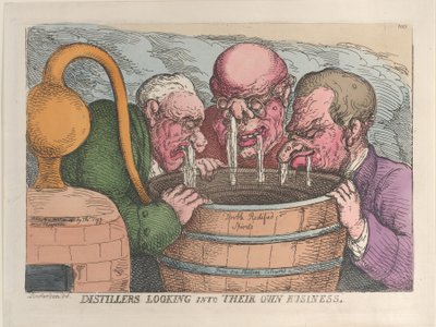 Distillers regardant leur propre entreprise, 10 octobre 1811 - Thomas Rowlandson