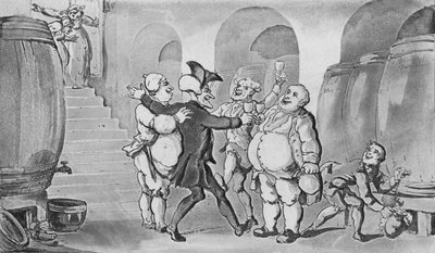 Le docteur Syntax libéré de la cave, 1817 - Thomas Rowlandson