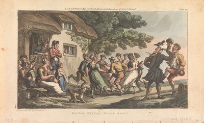 Docteur Syntax, Sports ruraux, extrait de *Le Voyage du docteur Syntax à la recherche du pittoresque* - Thomas Rowlandson