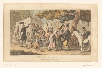 Doctor Syntax dans un camp de Roms - Thomas Rowlandson