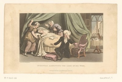 Le docteur Syntax pleure la mort de sa femme - Thomas Rowlandson