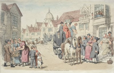 Auberge des Dauphins : Greenwich et Woolwich Coaches - Thomas Rowlandson