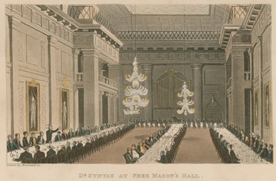 Dr Syntax à la salle des francs-maçons - Thomas Rowlandson