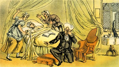 Le Dr Syntax déplore la perte de sa femme - Thomas Rowlandson