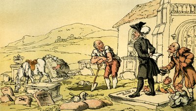Le Dr Syntax méditant sur les pierres tombales - Thomas Rowlandson