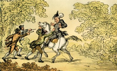 Le Dr Syntax arrêté par des bandits - Thomas Rowlandson
